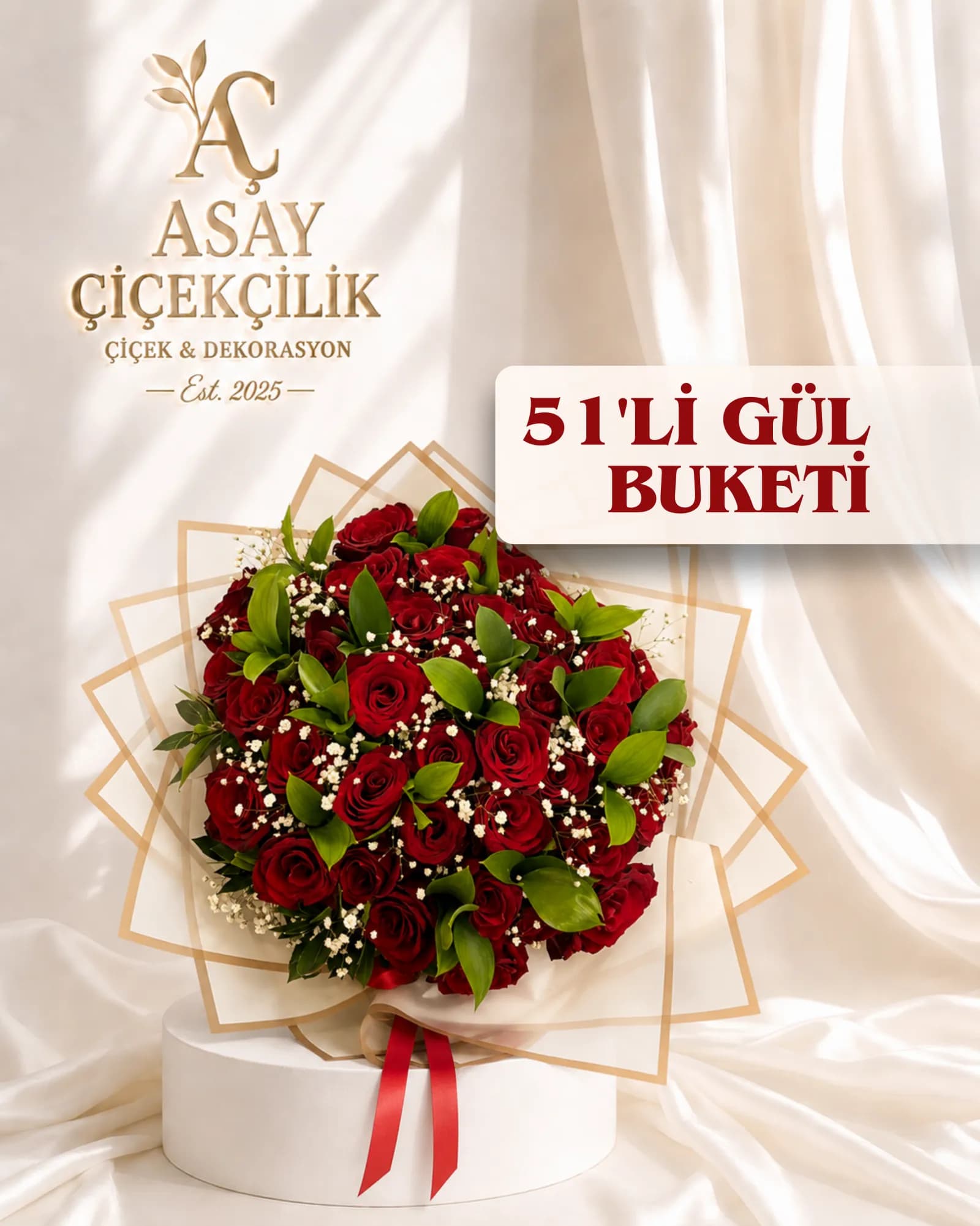 51'li Gül Buketi