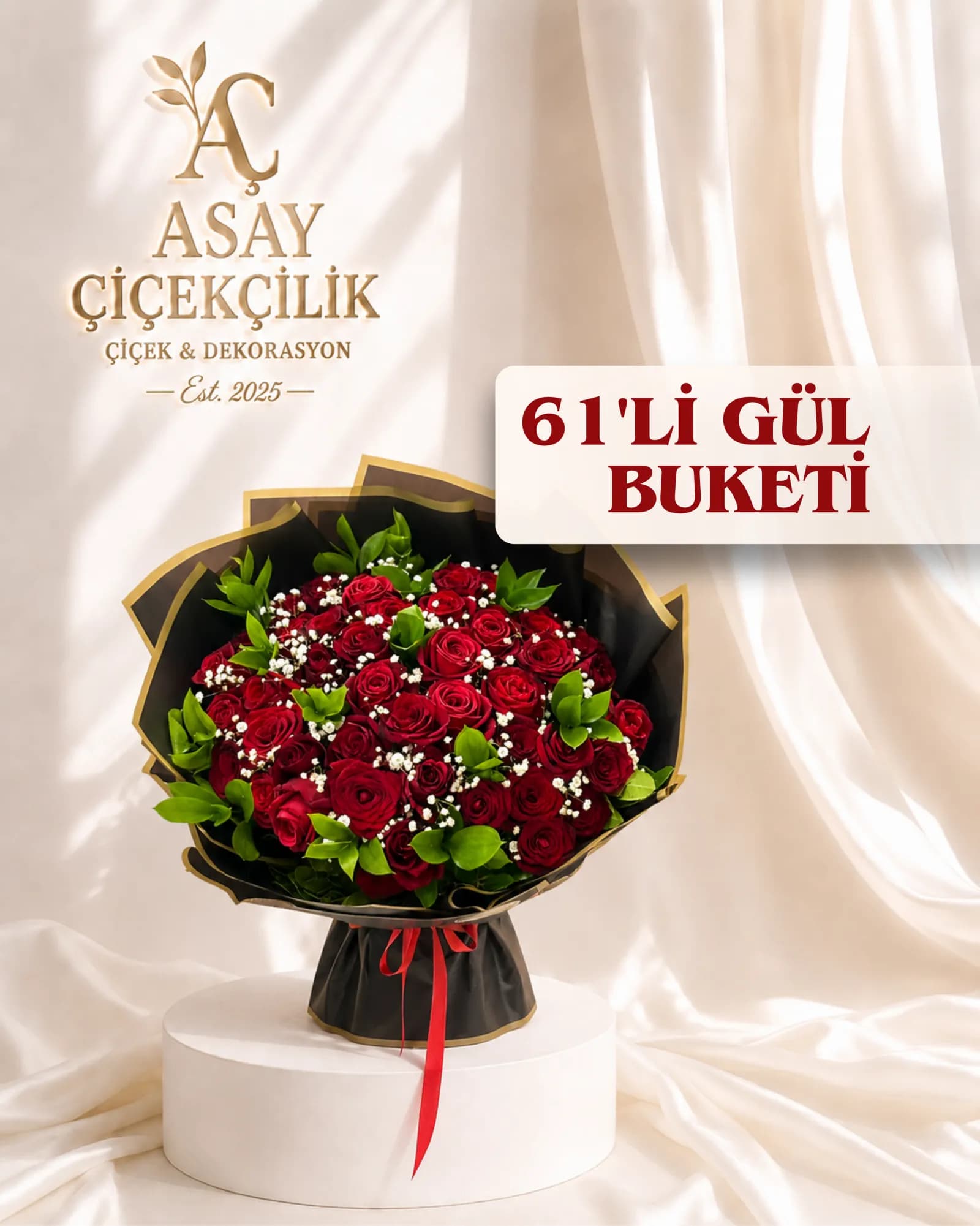 61'li Gül Buketi