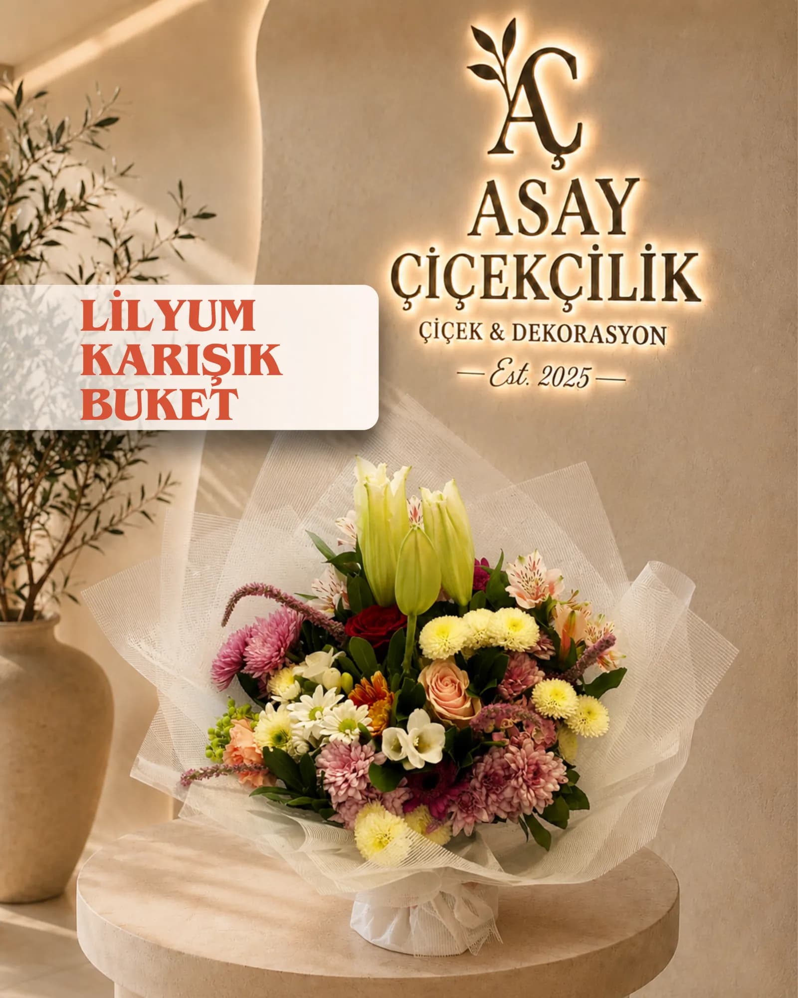 Lilyum Karışık Buket — Pastel