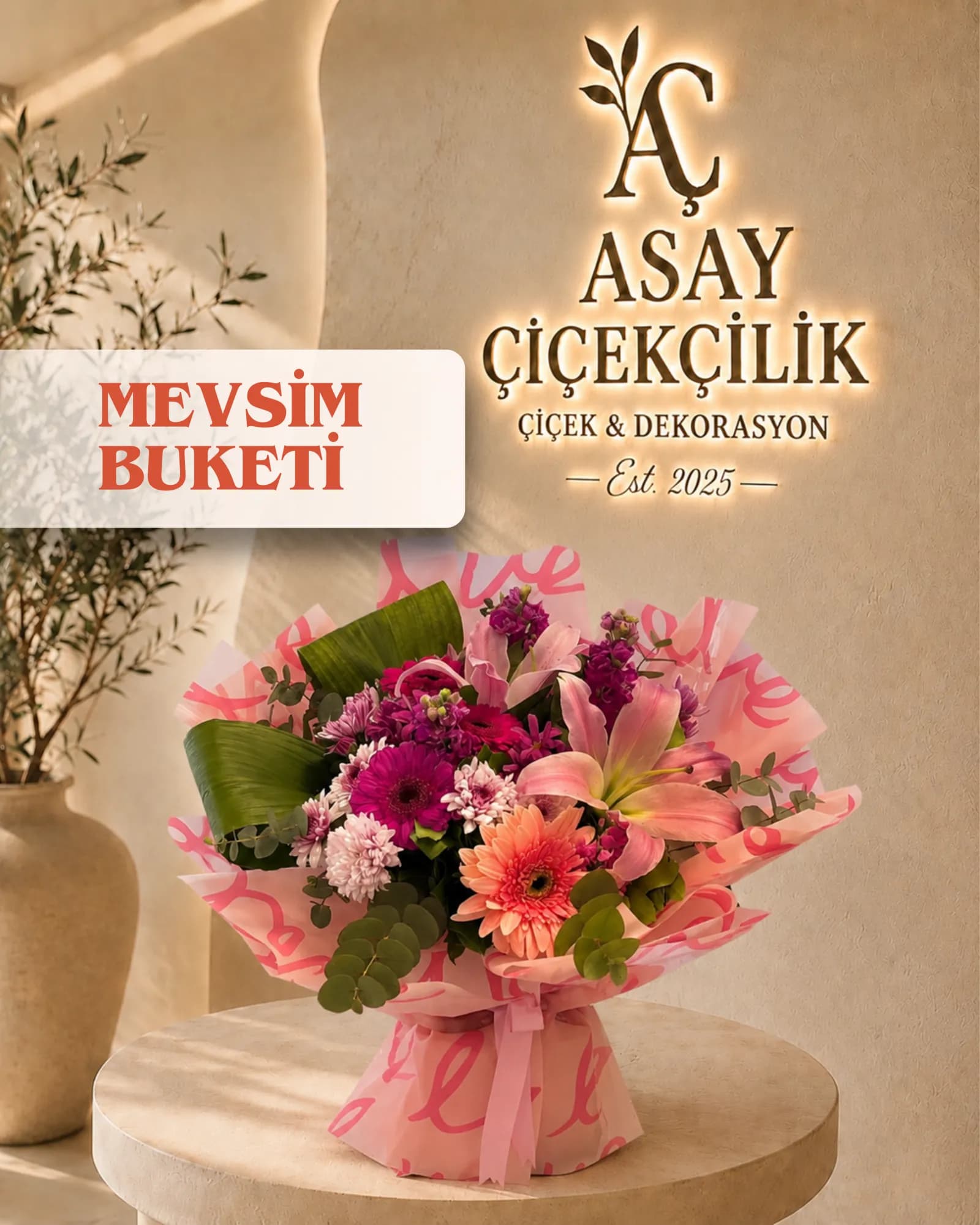 Mevsim Buketi — Pembe