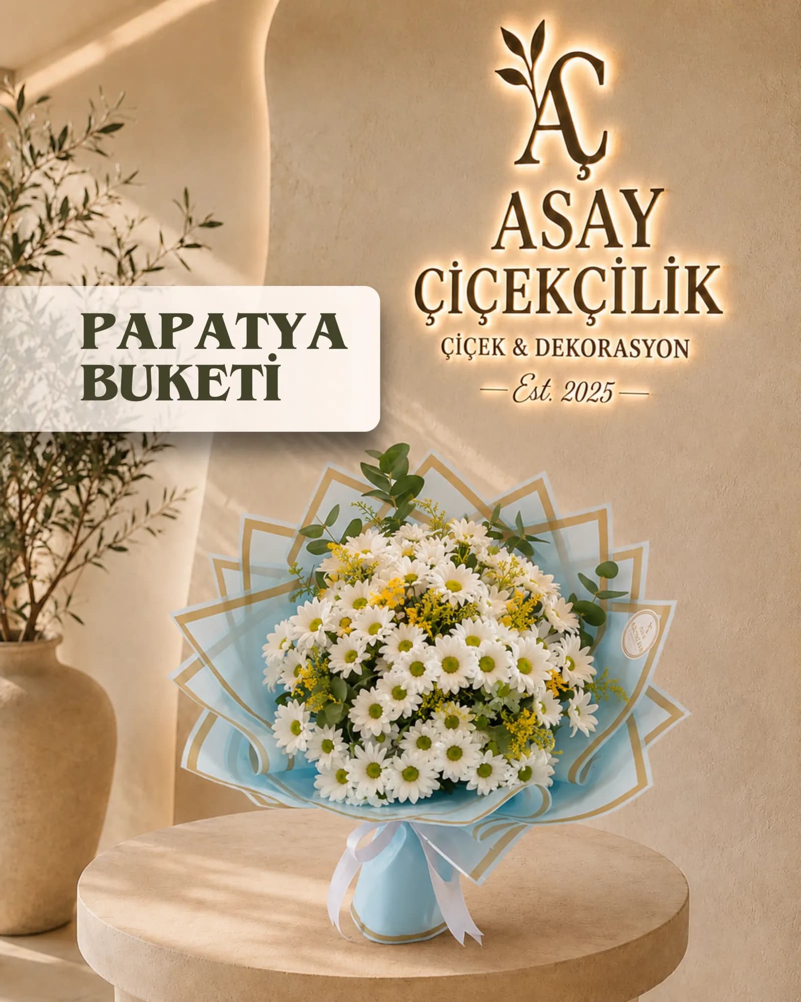 Papatya Buketi — Mavi